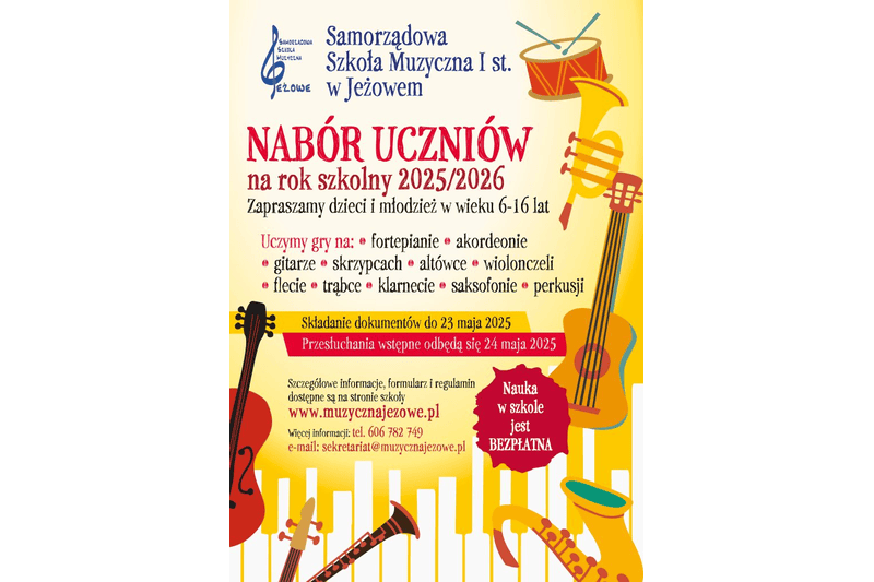 Nabór uczniów na rok szkolny 2025/2026